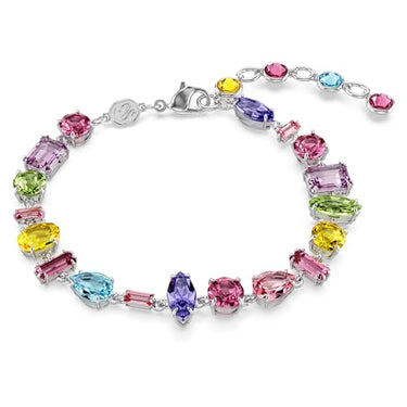 Swarovski Gema Armband, Rhodiniertes Damenarmband mit Bunten und Strahlenden Swarovski Kristallen im Sale